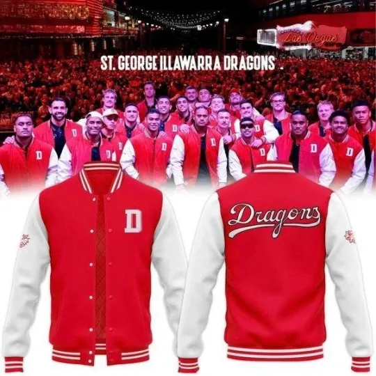 Discover Illawarra Dragons 2026 Las Vegas Game Baseball Jacket