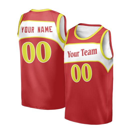 Discover Personalized 1986/87 Atlanta Hawks Jersey Kid & Adult  Fan Inspired Red Hardwood Classics Style