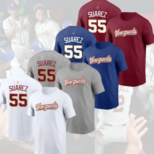 Discover HOT NEW - Ranger Suarez #55 Venezuela 2026 World Baseball Classic Name & Number