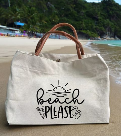Discover Personalized beach bag-beach please canvas tote bag-personalized beach bag-BEA62024