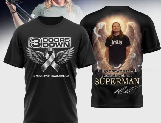 Discover 3 Doors Down In Memory Of Brad Arnold AOP 3D T-Shirt