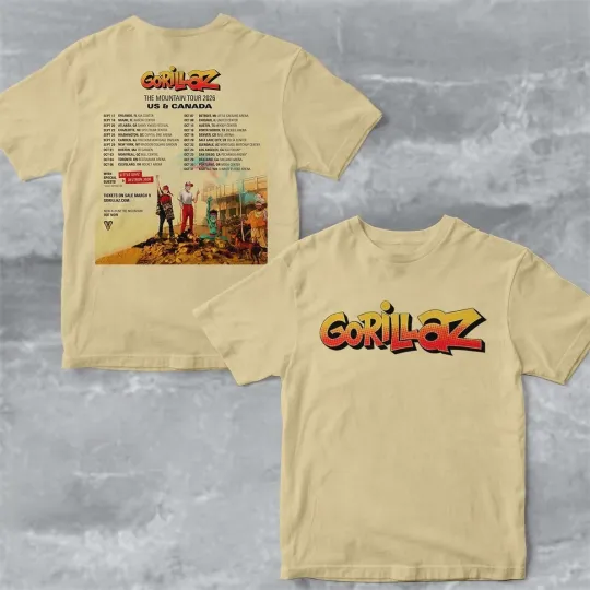 Discover Gorillaz's The Mountain tour schedule for 2026 in the US and Canada.T-Shirt or