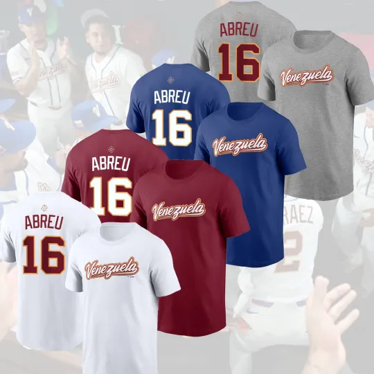 Discover HOT NEW - Wilyer Abreu #16 Venezuela 2026 World Baseball Classic Name & Number