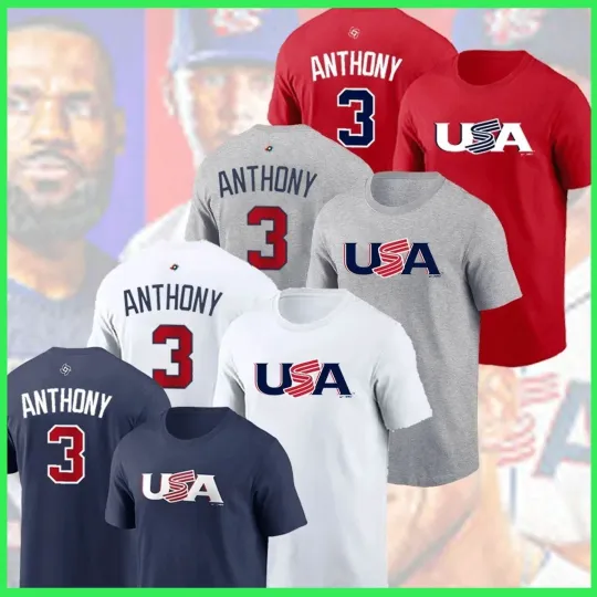 Discover #3 Anth0ny USA Baseball 2026 World Baseball Classic Name & Number T shirt