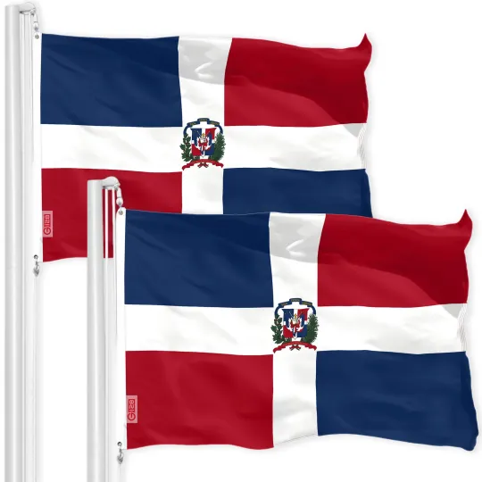 Discover Dominican Republic Dominican Flag 3x5FT 2-Pack 150D Printed Polyester By G128