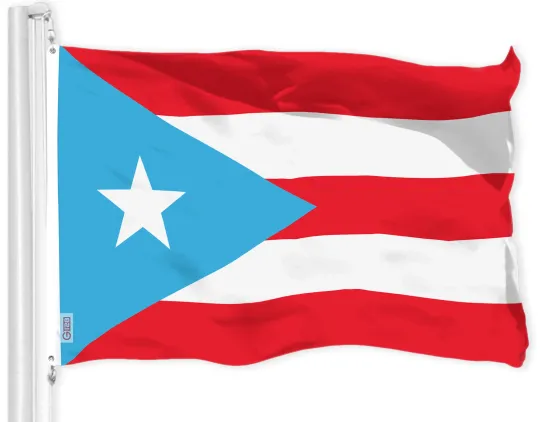 Puerto Rico Light Blue House Flag Printed Polyester
