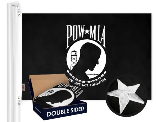 Discover POW/MIA Prisoner of War Flag 3x5FT You Are Not Forgotten DOUBLE SIDED Embroidery