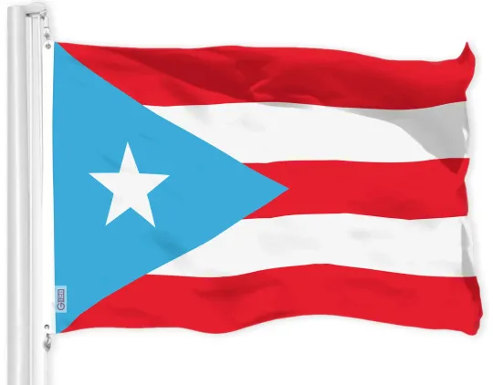 Discover G128 Puerto Rico Light Blue Puerto Rican PR Flag 2x3 Ft Printed 150D Polyester