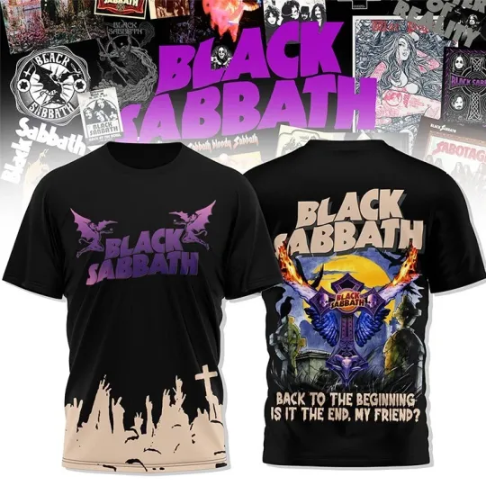 Unisex T Shirt Black Sabbath 3D All Size Short Sleeve Adult