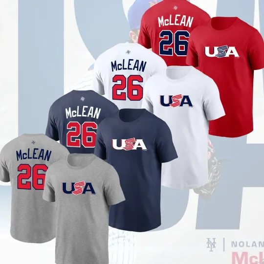 Discover HOT HOT! Nolan McLean #26 U.S.A  2026 World Baseball Name & Number For Fans