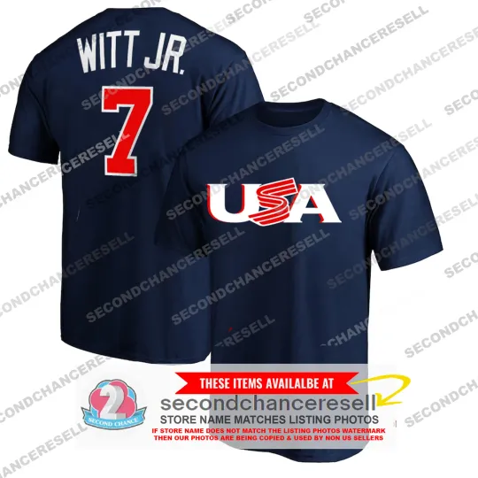 Discover 2026 World Baseball Classic USA Baseball Bobby Witt Jr. #7 T Shirt