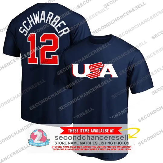 Discover 2026 World Baseball Classic USA Baseball Kyle Schwarber #12 T Shirt