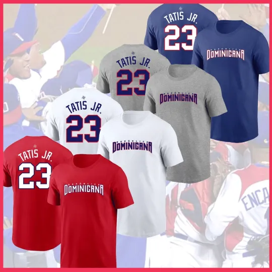 Discover FRD #23 Tatiis Jr. Dominican Republic 2026 World Baseball Name & Number Tee