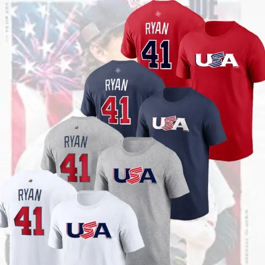 Discover ❤️‍🔥FASTSHIP! Joe Ryan #41 USA Baseball 2026 World Baseball Classic Fan Gift
