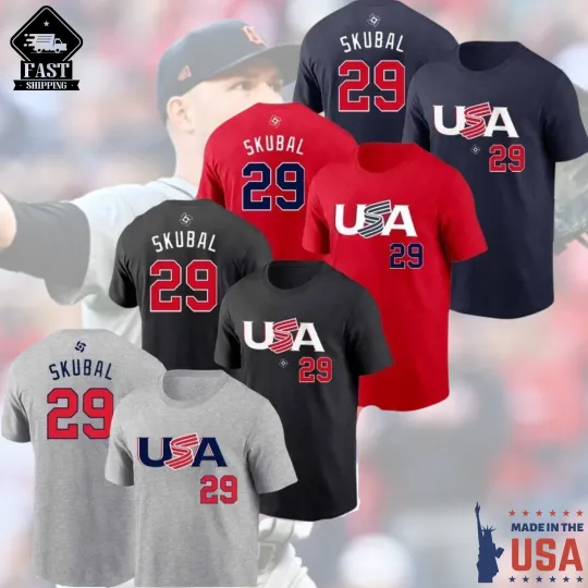 Discover FAST SHIP! Tarik Skubal #29 USA 2026 World Classic Fan Edition T-Shirt S-5XL