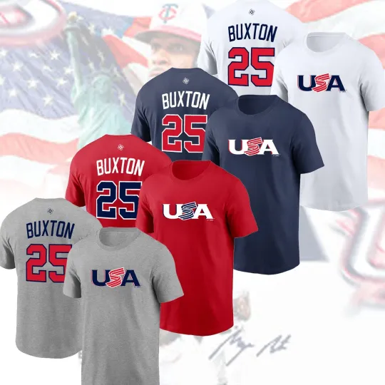 Discover HOT ITEM! Byron Buxton #25 U.S.A 2026 World Baseball Classic Name & Number Gift