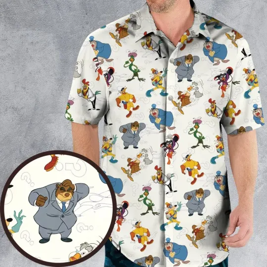 Discover Duck Superhero Hawaiian Shirt, Button down unisex adults S-5XL
