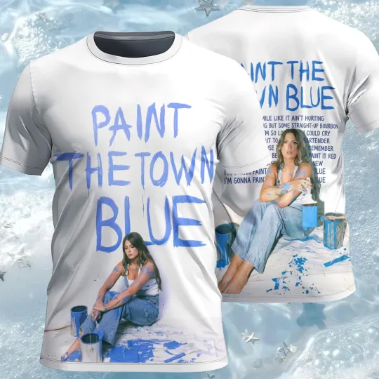 Discover Ella Langley 3D Painted Town Blue Unisex T-Shirt S-5XL