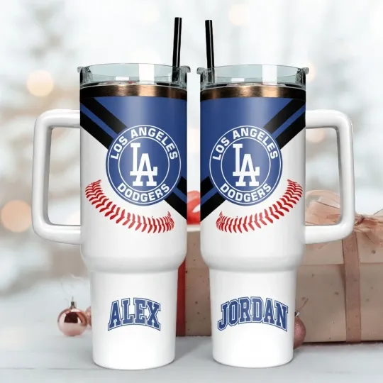 Discover Custom LA Baseball Lover Gift 40oz Insulated Handle Tumbler