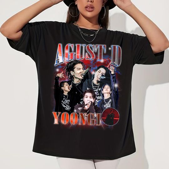 Discover Retro Suga Kpop T-Shirt, Agust D D-Day Tour, SUGA D Day Album Setlist Tee, Agust D World Tour Shirt, Suga On Tour T-Shirt