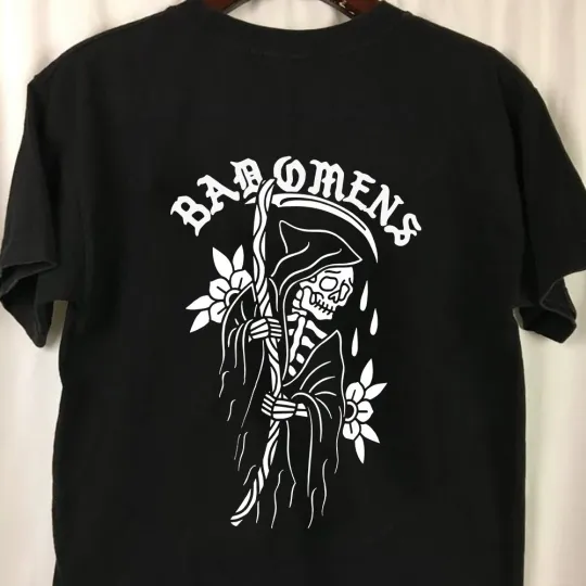 Vintage Bad Omens Rock Band Shirt, Bad Omens Reaper Gothic Tee
