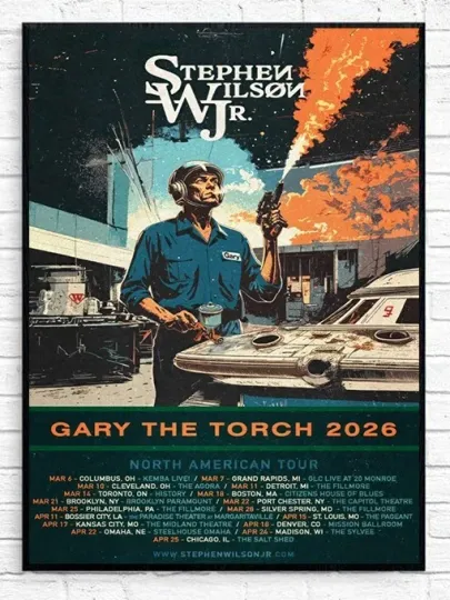 Discover Stephen Wilson Jr Gary The Torch 2026 North American Tour Music Concert Poster