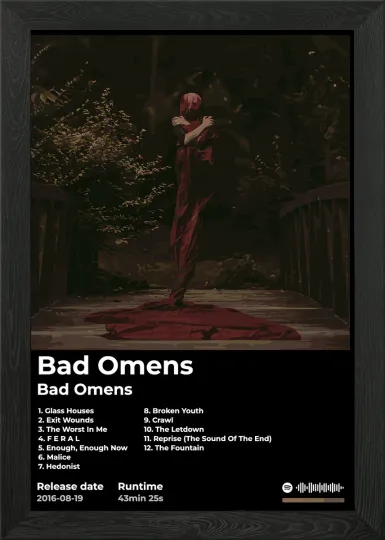 Discover Bad Omens Album Cover Art Framed Wall Art Poster Canvas Print Picture