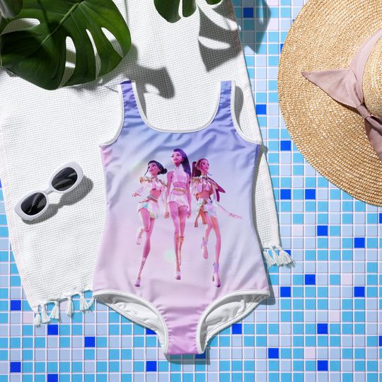 Discover K-Pop Demon Hunters Girls Swimsuit | Youth One-Piece Swimsuit | Anime-Inspired Swimwear | Cute Summer Swim Suit for Kids