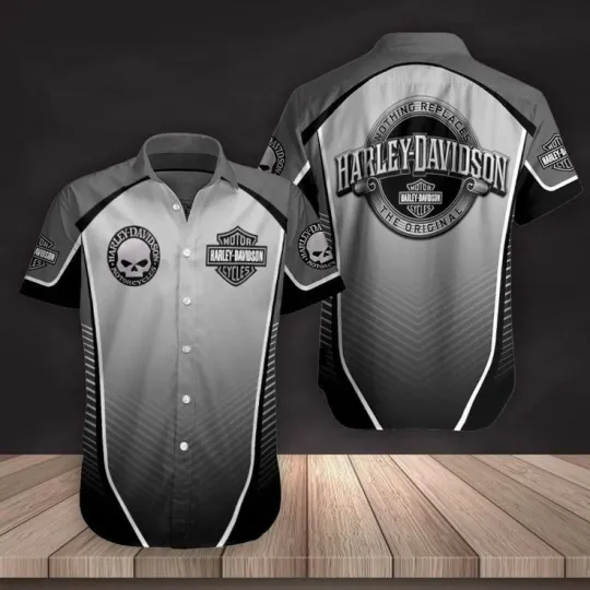 Discover Personalized Harley Racing Davidson Casual Button Down Shirt Unisex Adults S-5XL