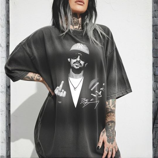 Discover Comfort Colors Bad Bunny Football Graphic T-Shirt