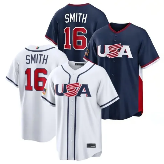 Discover Will #16 Smith 2026 World Classic White And Navy - All Printed Jersey MEN