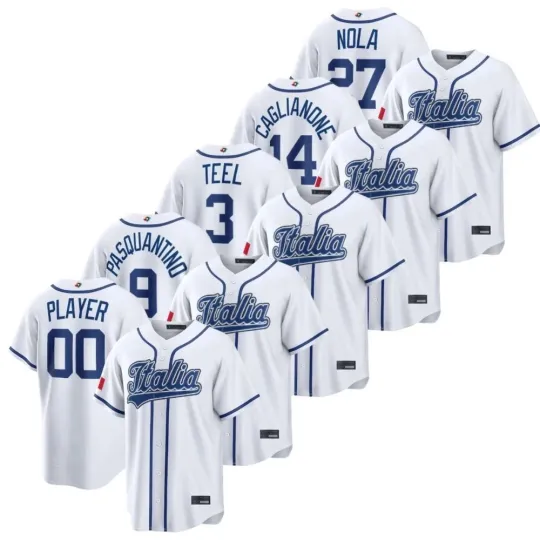 Discover 2026 World Classic Home Stadium Italy White Men's Printed Jersey