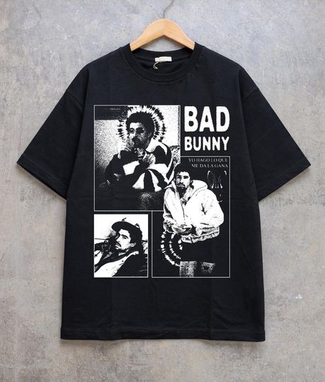 Discover Bad Bunny Portrait Oversized T-Shirt