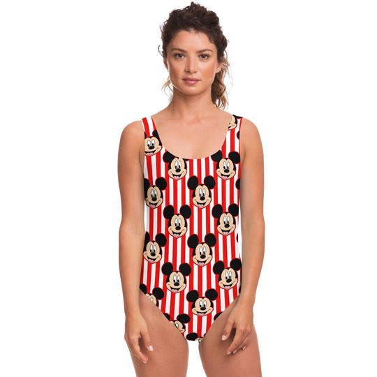 Discover Mickey Mouse Swim Suit, Striped Mickey Swim Wear, Disney Vacation Swimwear, Swim Suit Swim Summer, Vacation Essentials, Women's Swim