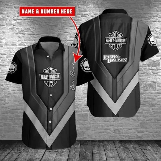 Discover Personalized Haarleyy Davidson Casual Button-Down Shirt Unisex