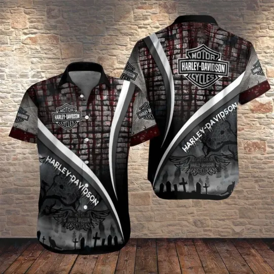 Discover Personalized Haarleyy Davidson Casual Button-Down Shirt Unisex