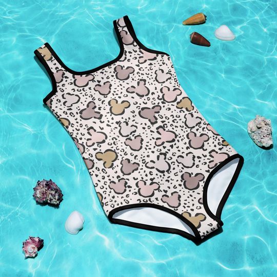 Discover Disney Leopard Kids and Youth Swimsuit | Disney Vacation | Disney Swim | Disney Cruise | Animal Kingdom