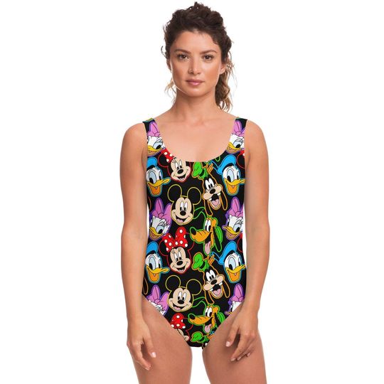 Discover Mickey Mouse Swim Suit, Striped Mickey Swim Wear, Disney Vacation Swimwear, Swim Suit Swim Summer, Vacation Essentials, Women's Swim