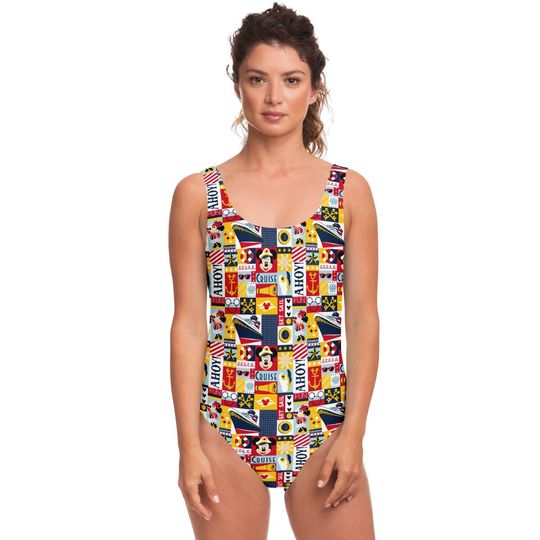 Discover Mickey Mouse Cruise Swim Suit, Women's Swim Wear, Disney Vacation Swimwear, Swim Suit Swim Summer, Vacation Essentials, Ladies Swim
