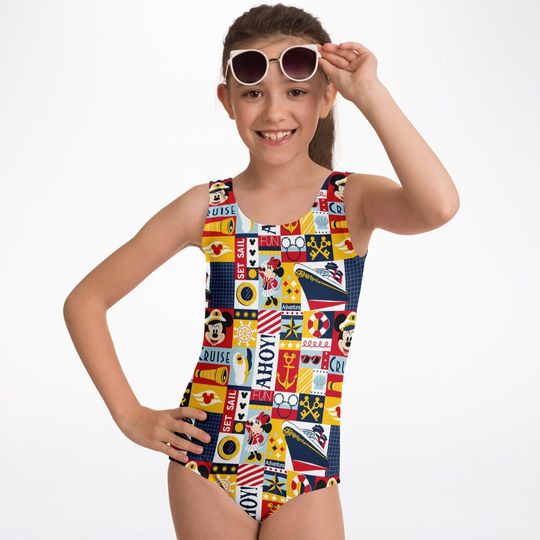 Discover Mickey Mouse Cruise Swim Suit, Mickey Girls Swim Wear, Disney Vacation Swimwear, Swim Suit Swim Summer, Vacation Essentials, Kids Swim