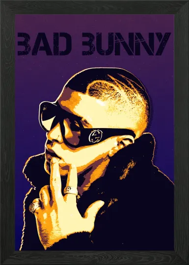 Bad Bunny Portrait Wall Art Poster Print Picture