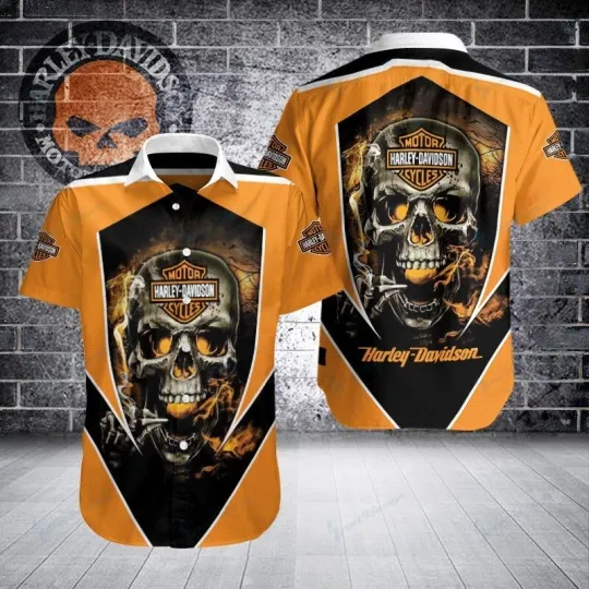 Discover Personalized Haarleyy Davidson Casual Button Down Shirt Unisex Adults