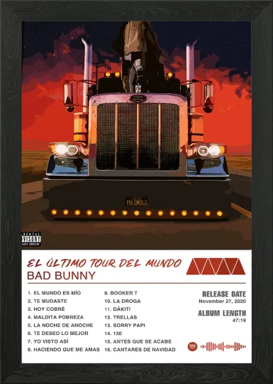 Bad Bunny - El Último Tour Wall Art Poster Print Picture