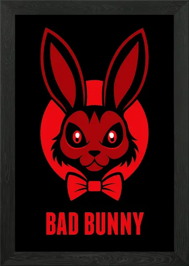 Bad Bunny Logo Wall Art Poster Print Picture