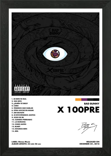 Discover Bad Bunny X 100PRE Wall Art Poster Print Picture