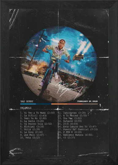 Discover Bad Bunny Wall Art Poster Print Picture