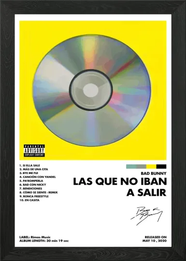 Discover Bad Bunny LAS QUE NO IBAN A SALIR Wall Art Poster Print Picture