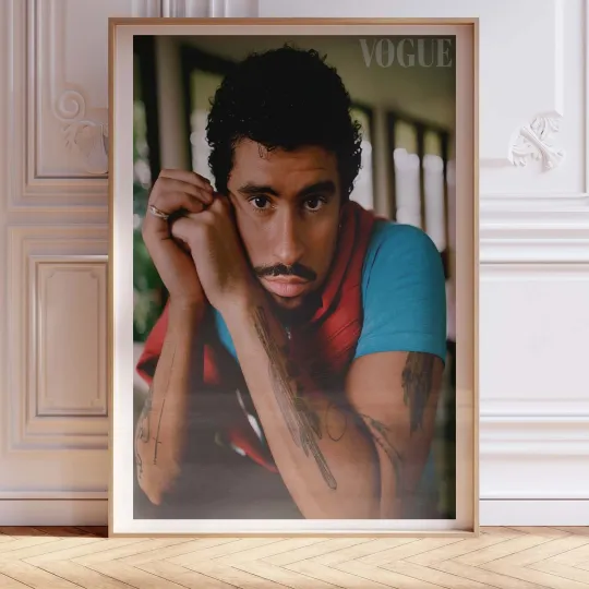 Bad Bunny Vogue Poster Wall Art Large Print Decor Minimalist