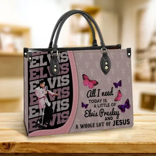 Discover King Of Rock Elvis Presley Handbag, Music Lover Leather Bag