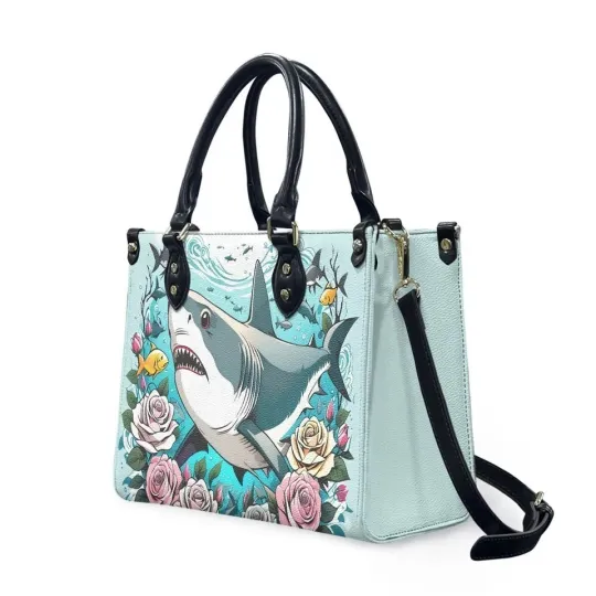 Discover Shark Leather Bag, Animal Lover Handbag